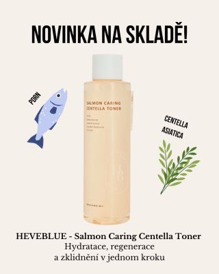 ✨ Novinka na HibisBeauty.cz! Objevte HEVEBLUE - Salmon Caring Centella Toner – toner, ktorý spojuje regenerační sílu...