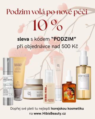 Podzim volá po nové péči 🍁 Dopřej své pleti to nejlepší z korejské kosmetiky a využij 10% slevu při objednávce nad 500 Kč....